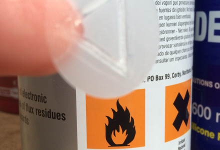 Tactile warning labels hazardous chemicals - portrait